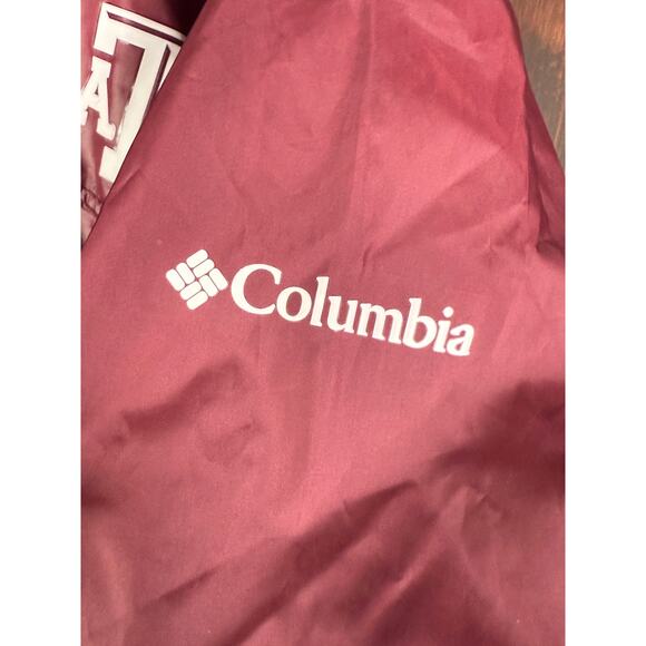 Texas A&M Aggies Columbia Woven Windbreaker Rain Jacket Maroon Mens XL NCAA ATM - Picture 5 of 12